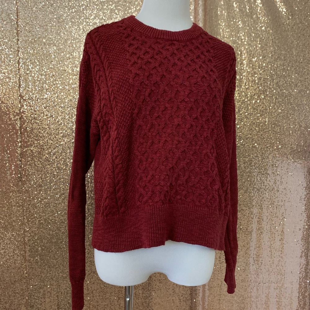 Burgundy Knit Sweater